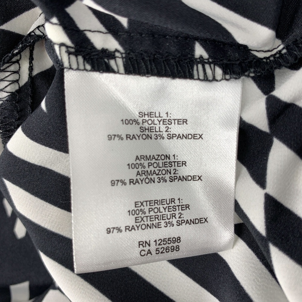 🎉Ellen Tracy Black/White Geometric Long Sleeve - Picture 5 of 6